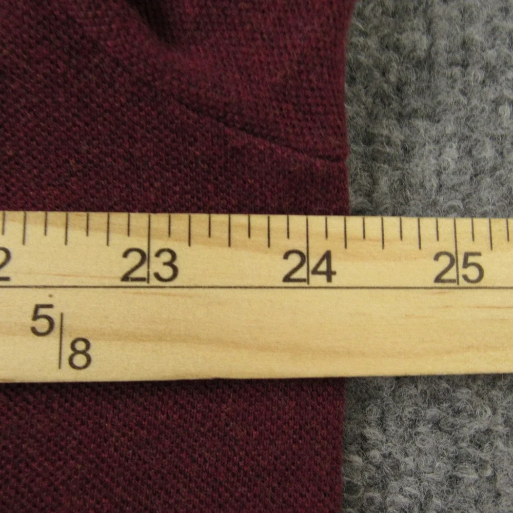 Polo Ralph Lauren Polo Shirt Men XL Burgundy Long Sleeve Embroidered Pony Preppy
